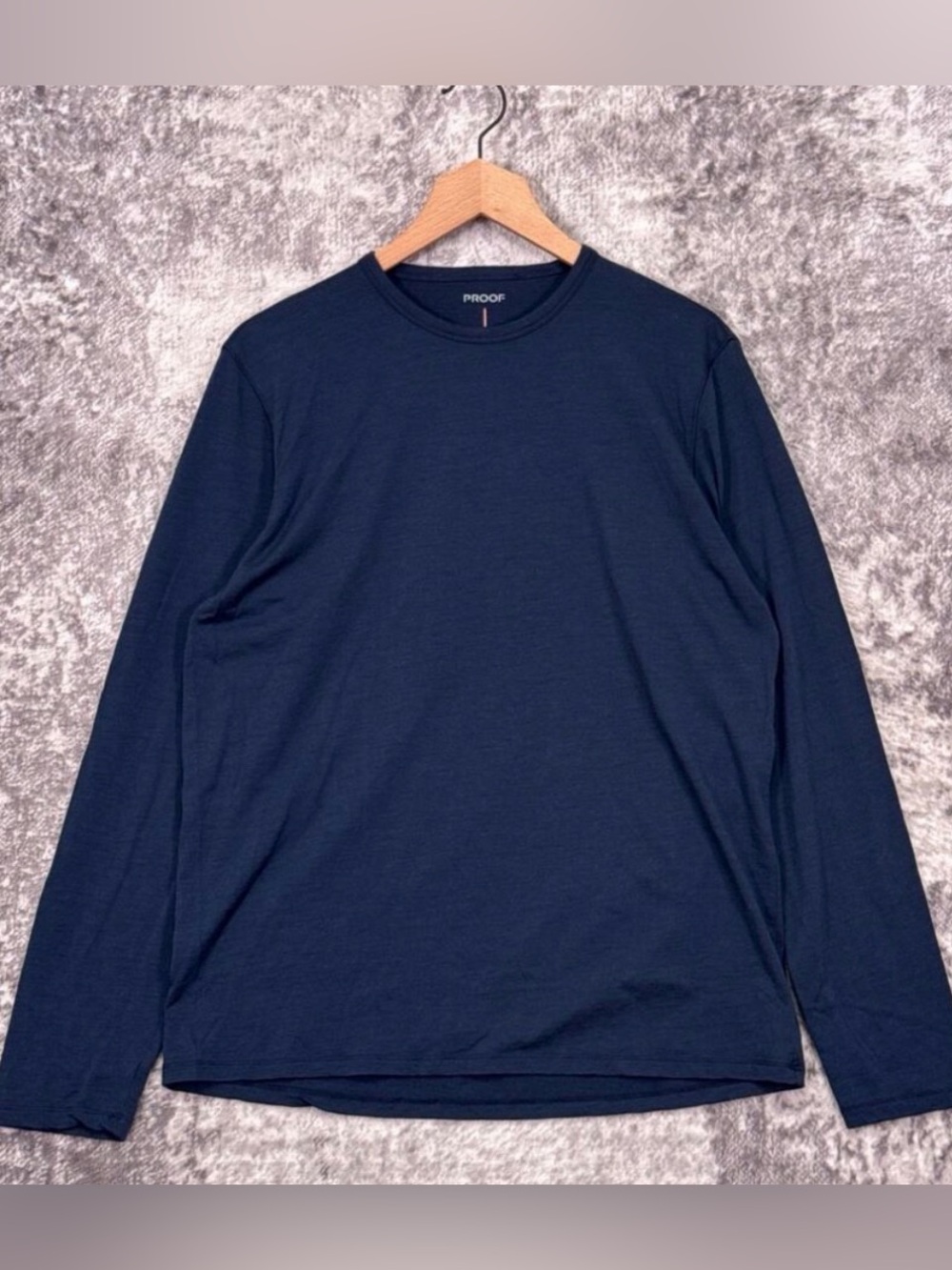 Huckberry - Proof 72 hour Navy Long Sleeve Crewneck Shirt - Large